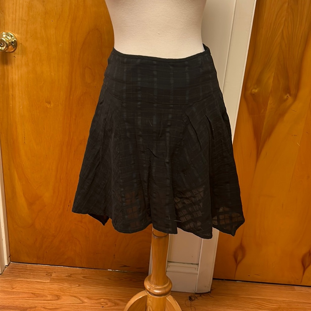 Prana size 0 black short asymmetrical black mini skirt.